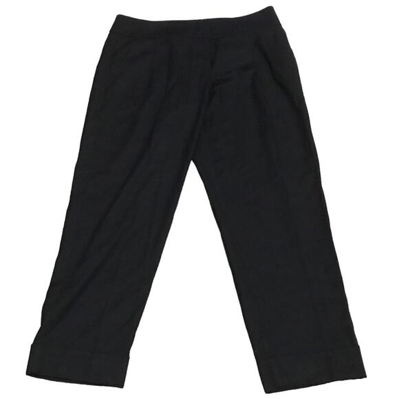 Trina Turk Black cuffed cropped Dress Pants Trousers - Picture 1 of 7